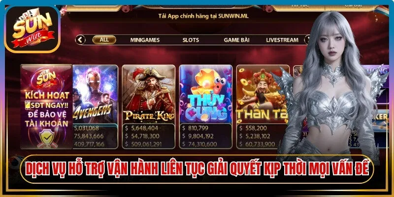 Dịch vụ hỗ trợ được vận hành liên tục nhằm giải quyết kịp thời mọi vấn đề