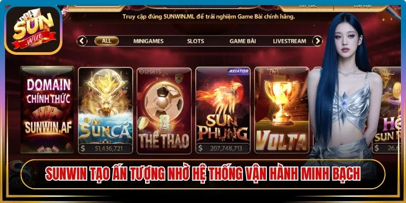 Sunwin tạo ấn tượng nhờ hệ thống vận hành minh bạch